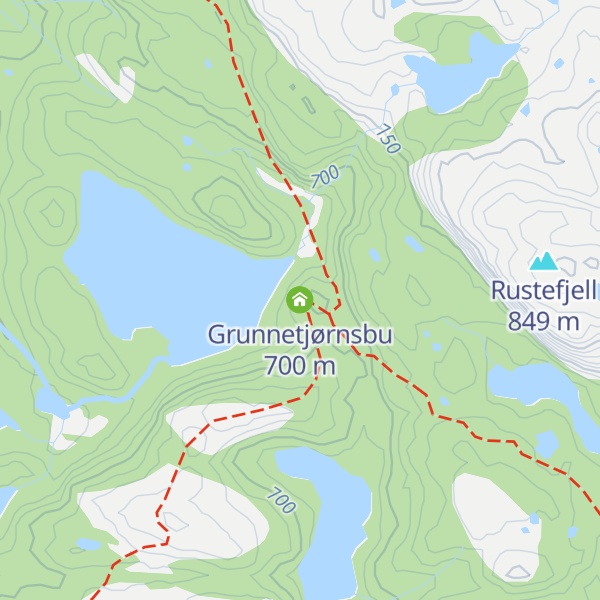 Map of Grunnetjørnsbu