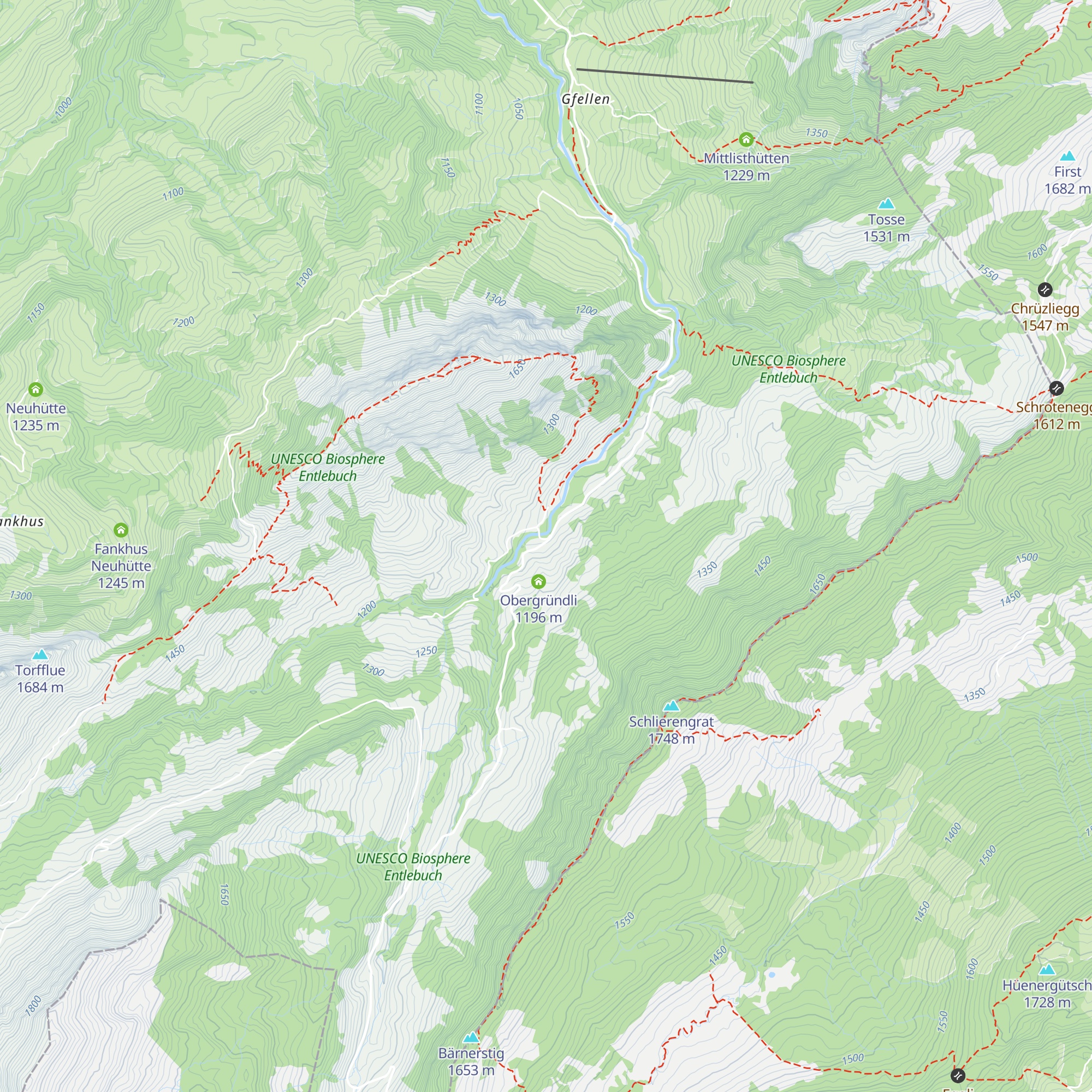 Sommerrestaurant Alp Gründli map