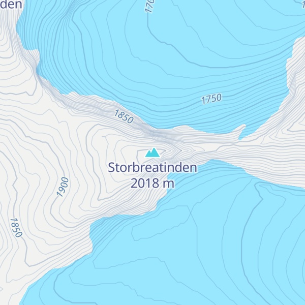 Map of Storbreatinden