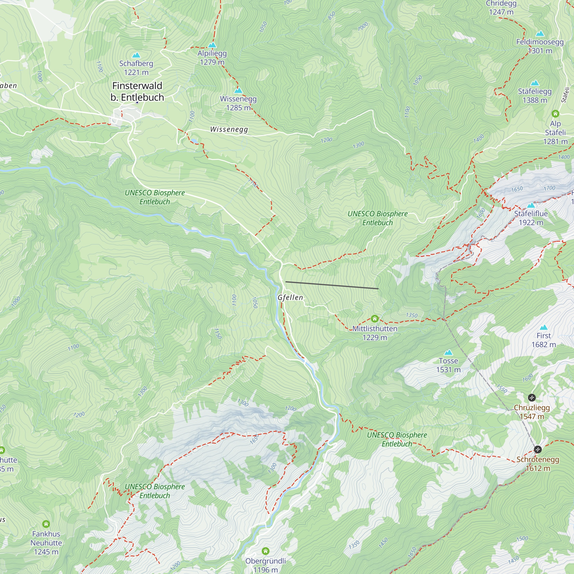 Bergrestaurant Gfellen map