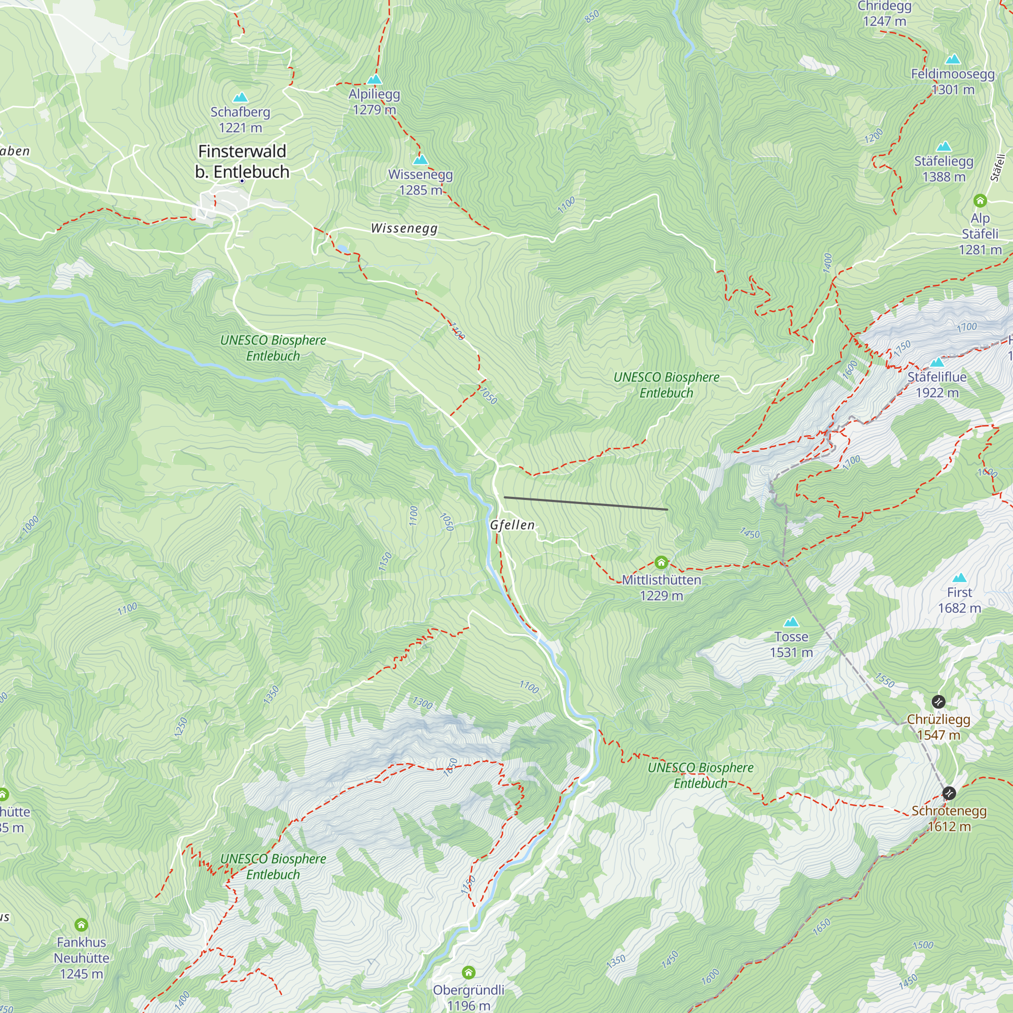 Bergrestaurant Gfellen map