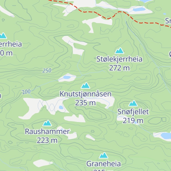 Map of Knutstjønnåsen