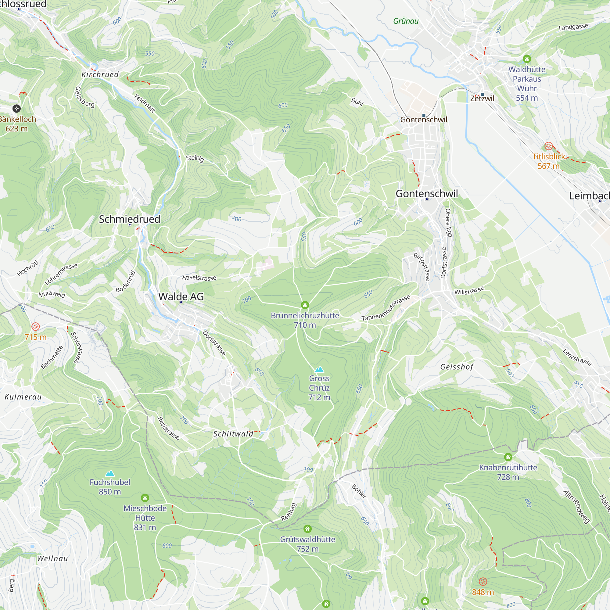 Brünnelichrüzhütte map