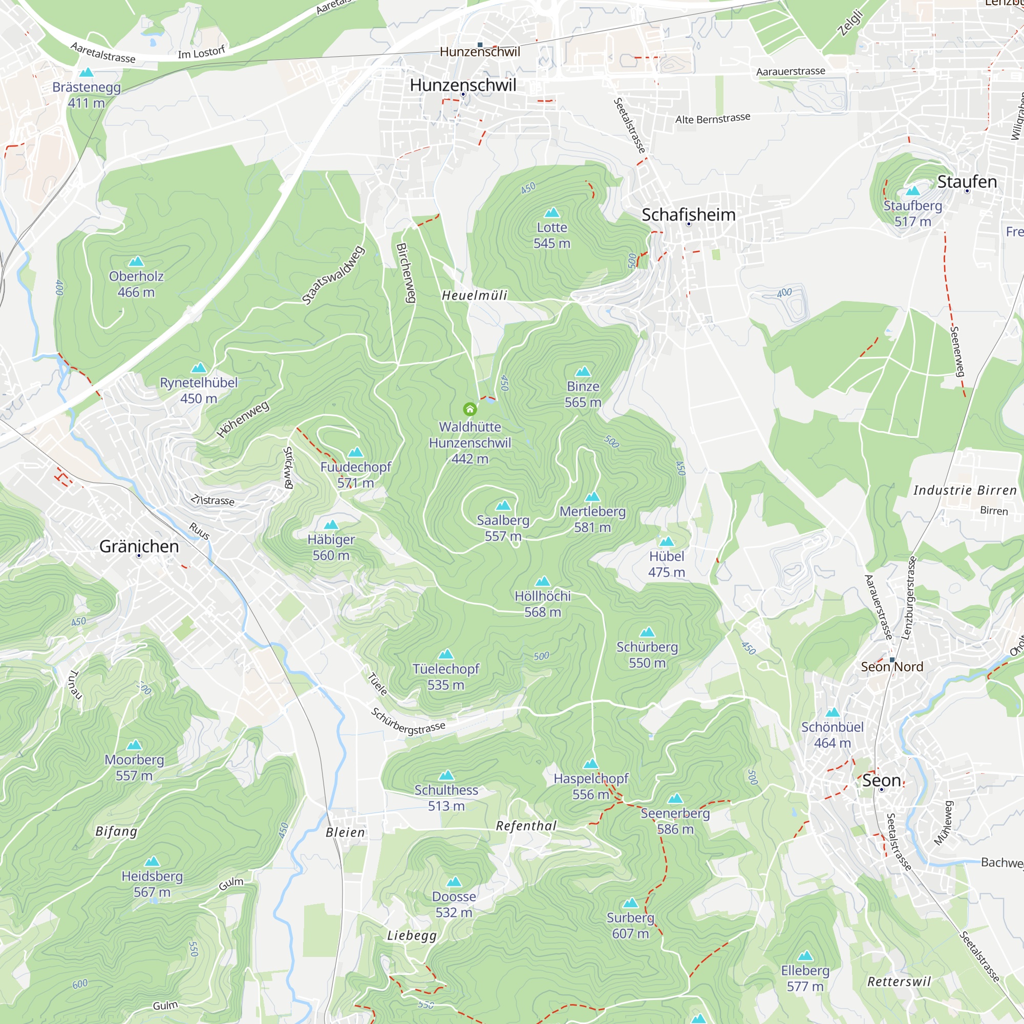 Waldhütte Sahlberg map