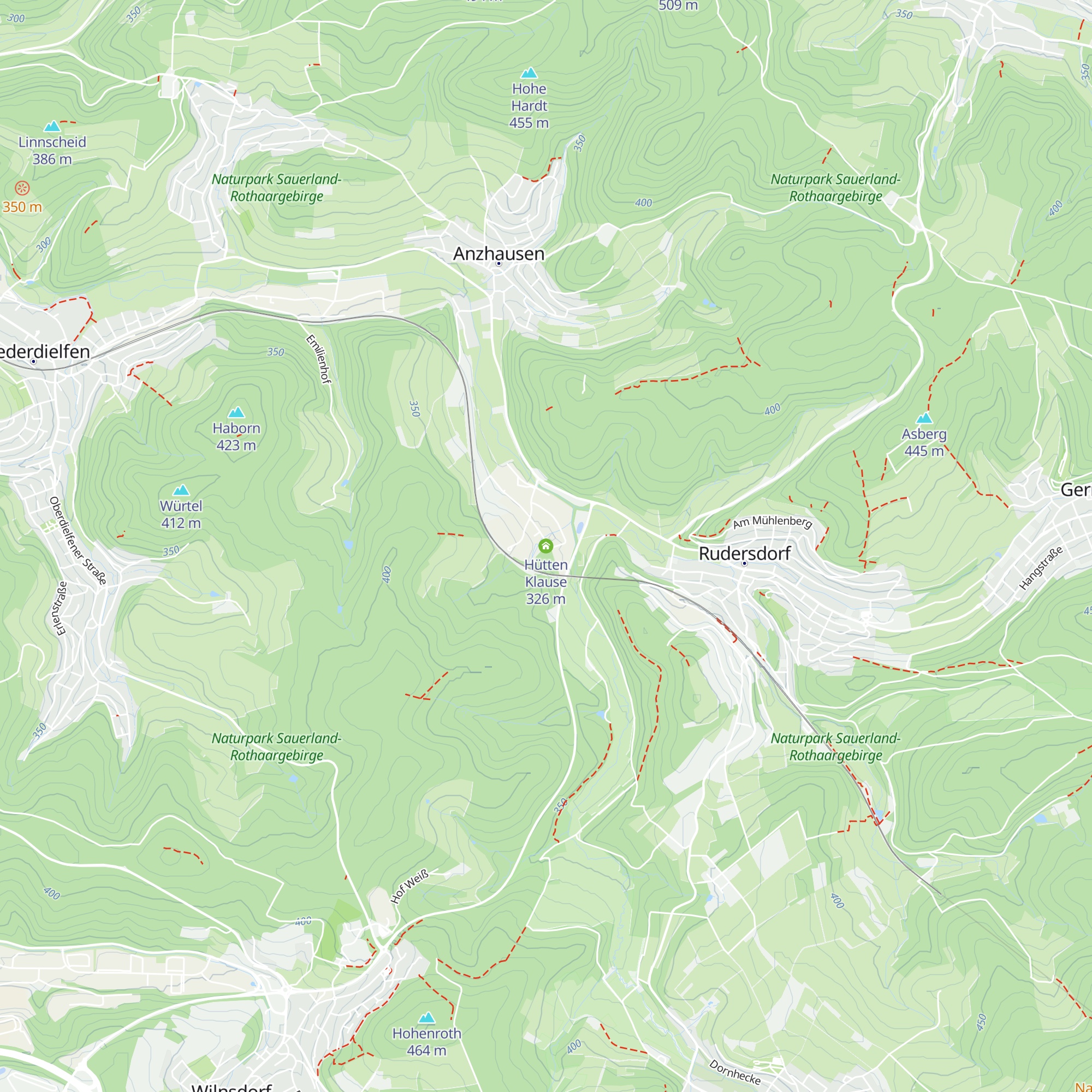 Hütten Klause map
