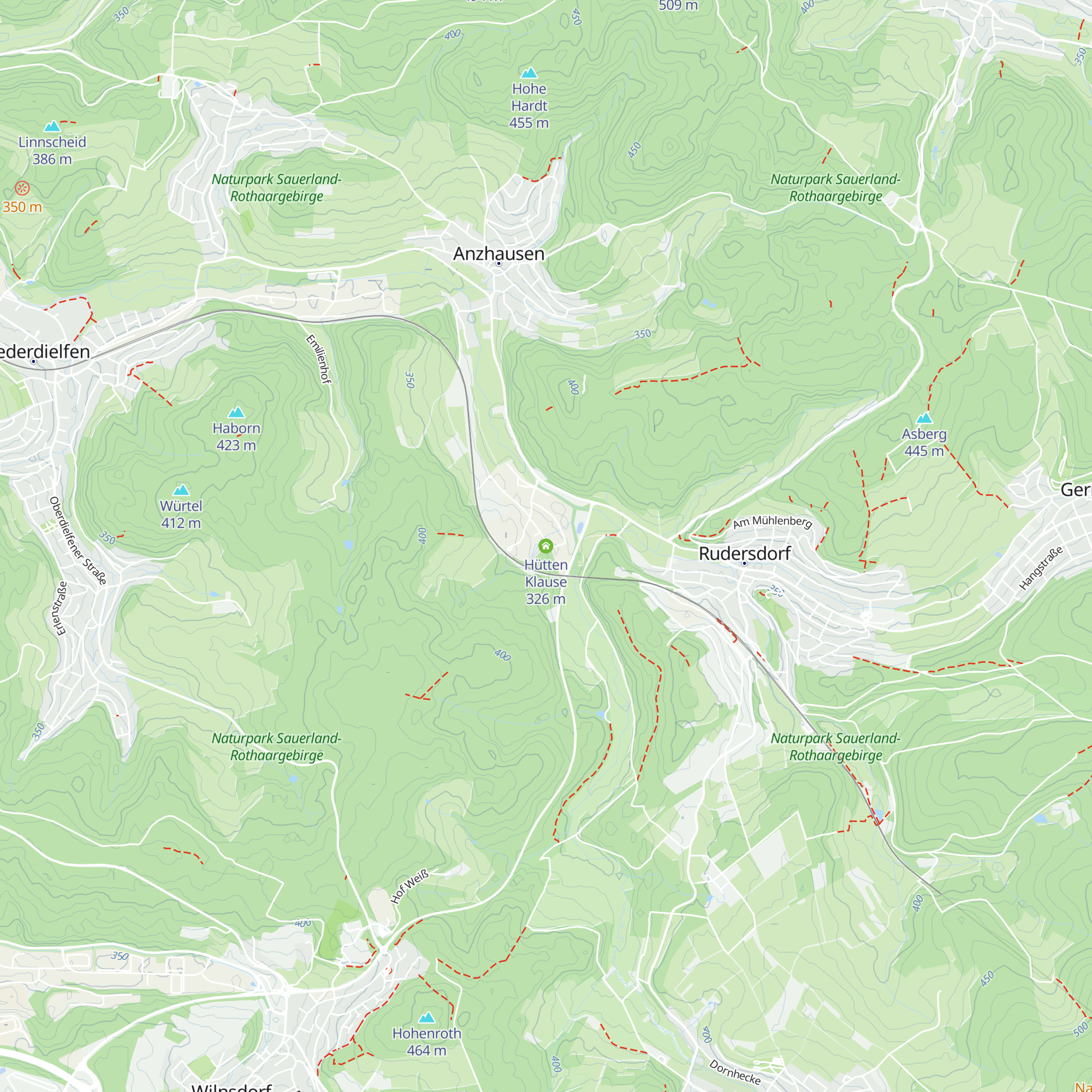 Hütten Klause map