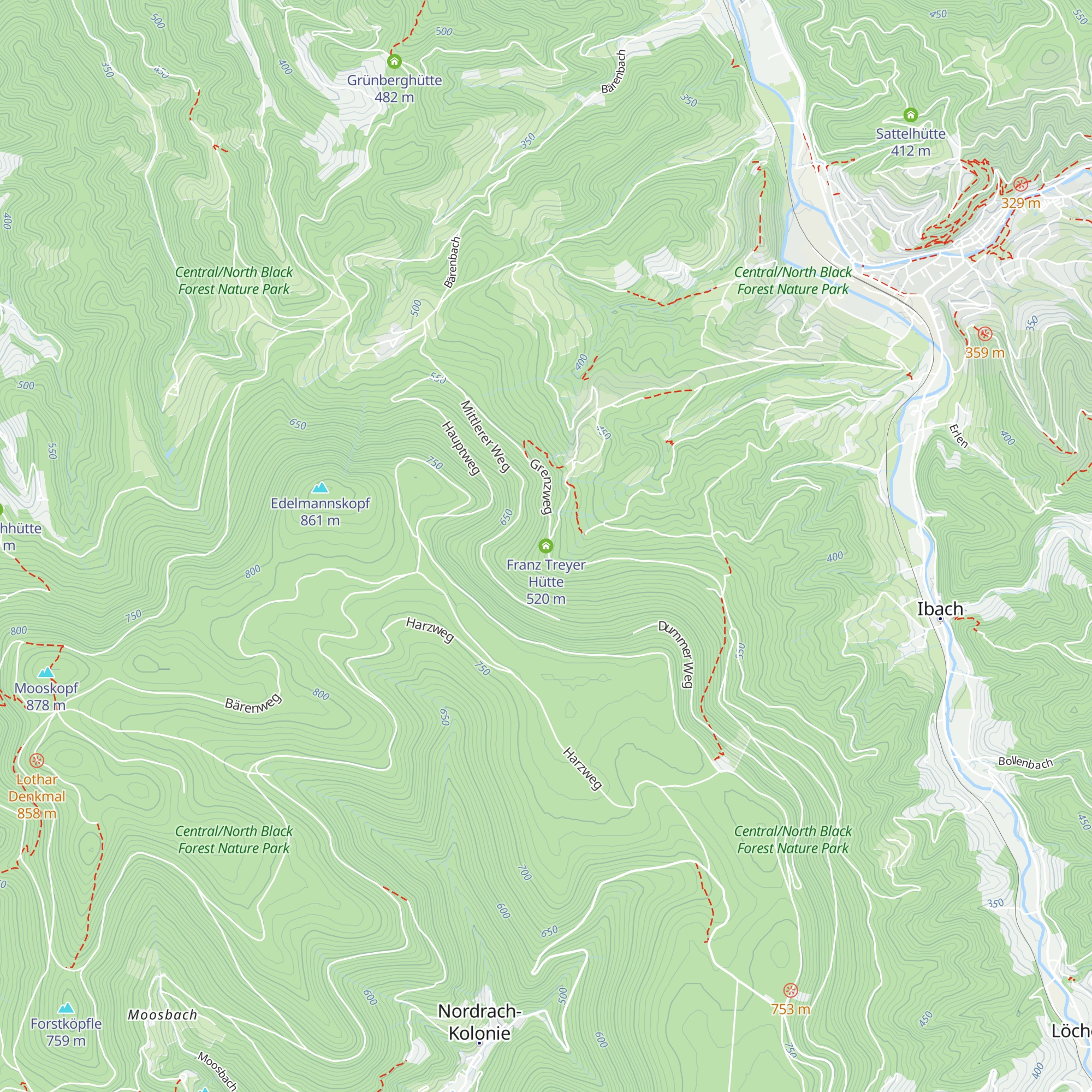 Franz Treyer Hütte map