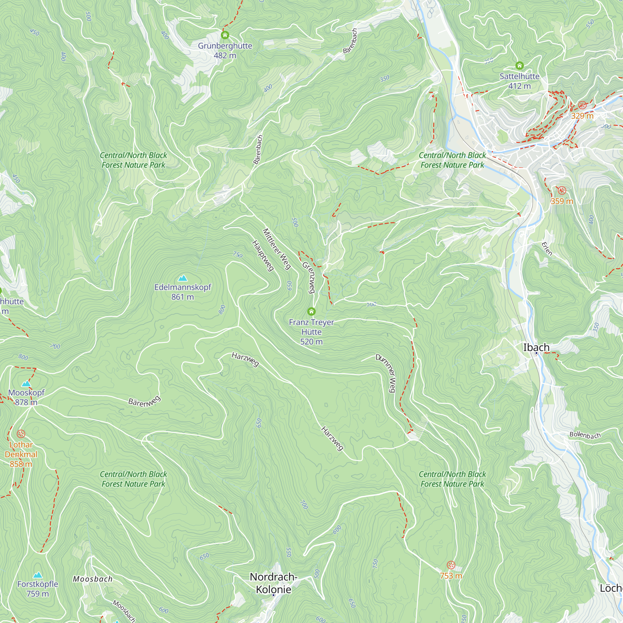 Franz Treyer Hütte map