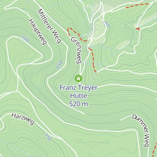 Map of Franz Treyer Hütte