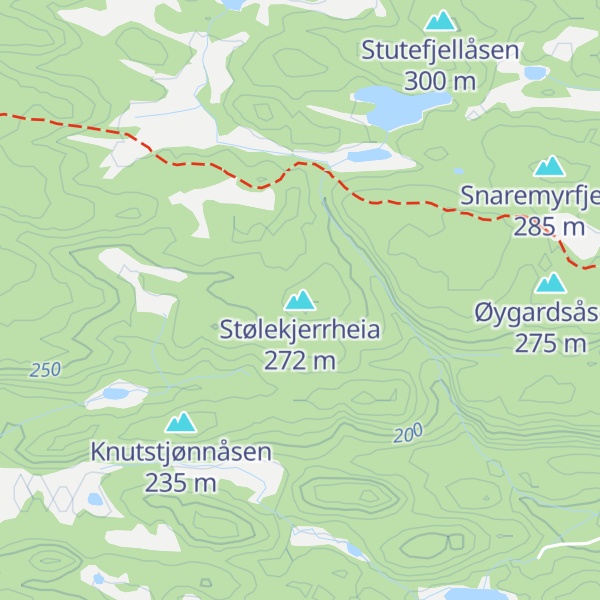 Map of Stølekjerrheia