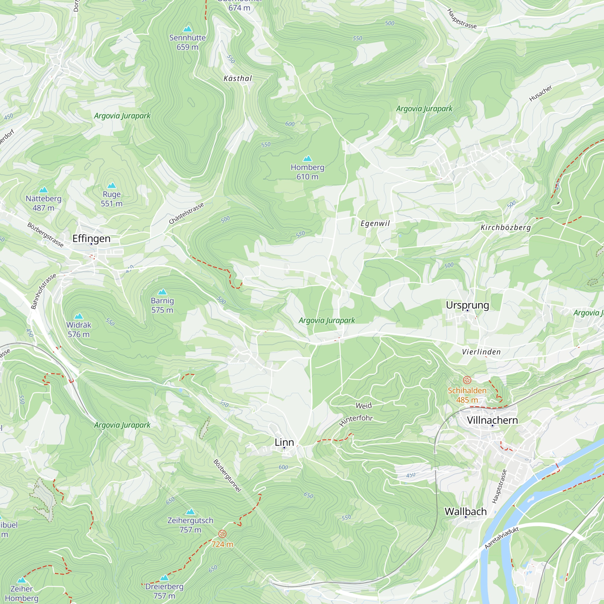 Waldhütte Männerriege Bözberg map