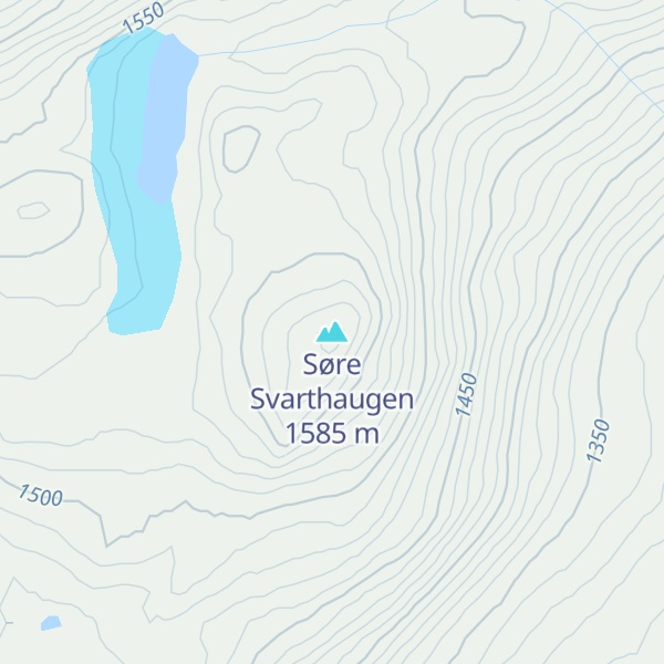 Map of Søre Svarthaugen