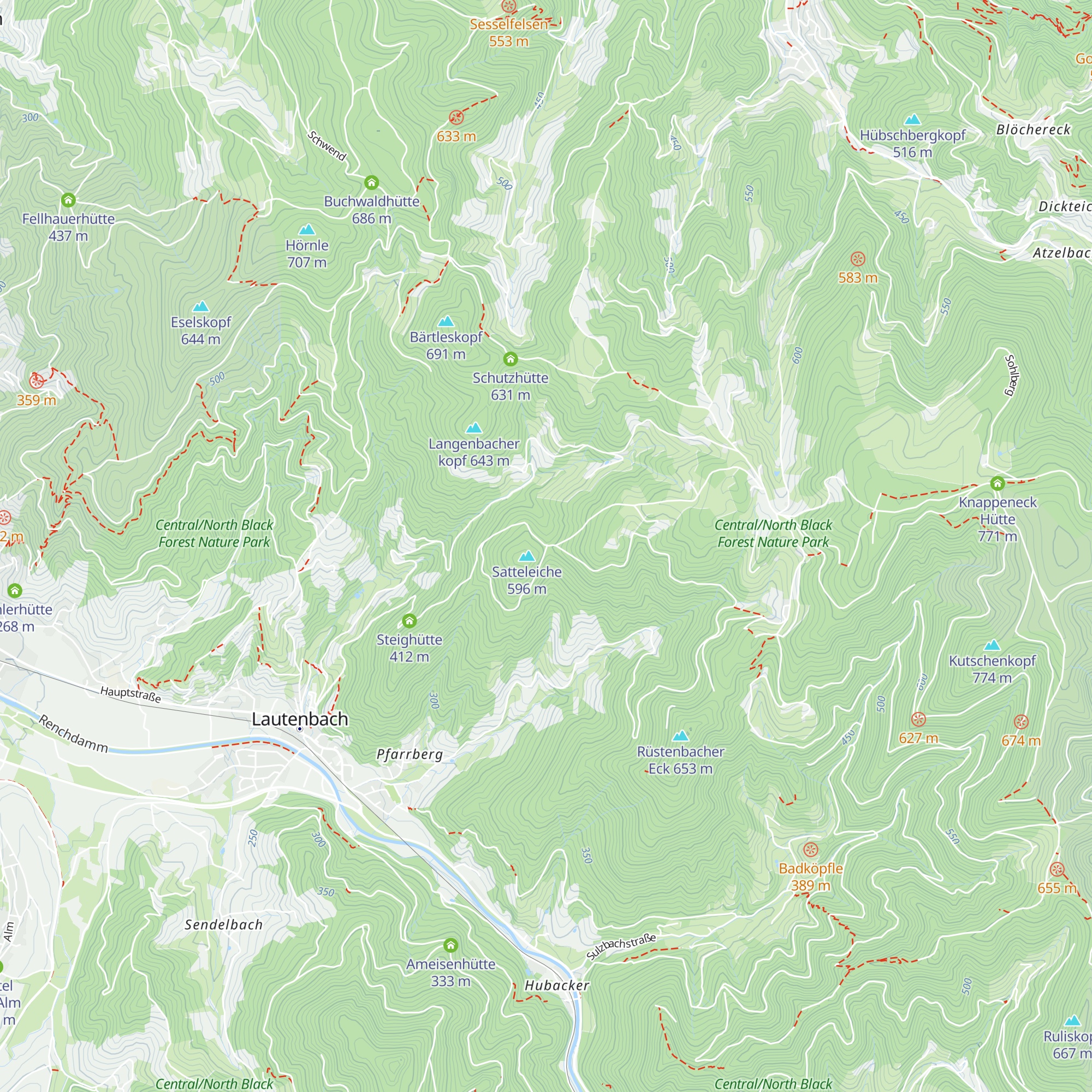Satteleich Hütte map