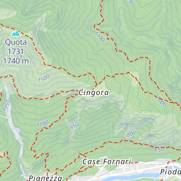 Map of Bivacco Cingora m.1283
