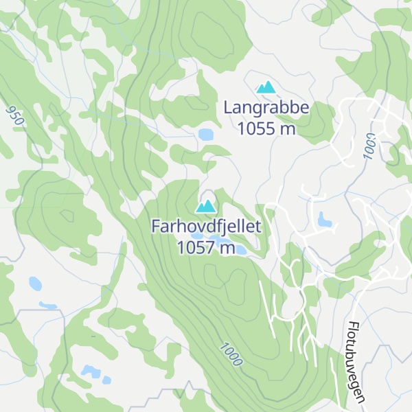 Map of Farhovdfjellet