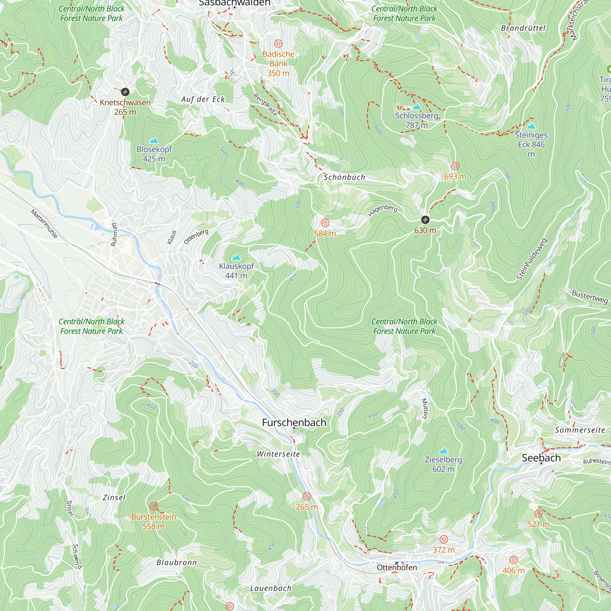 Blockhütte Buchwald map