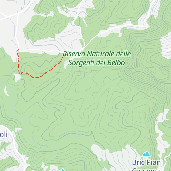 Map of Bric Vallette