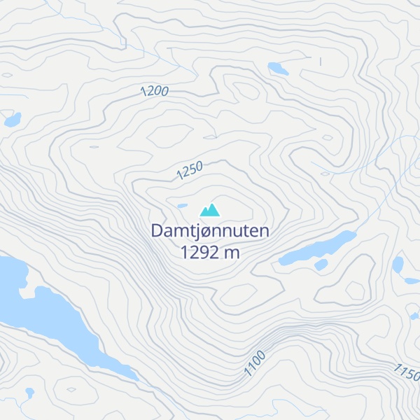 Map of Damtjønnuten