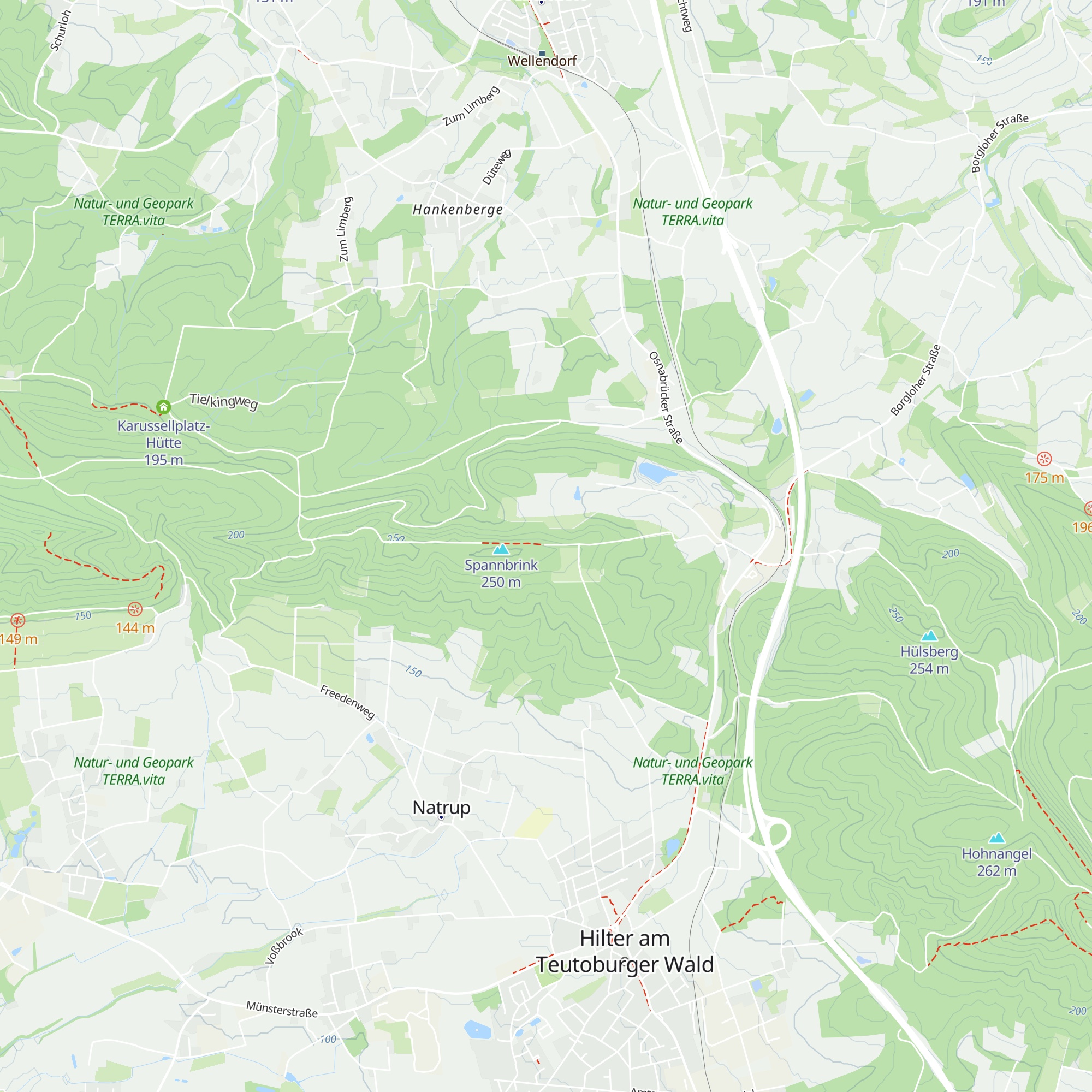 Spannbrinkhütte map