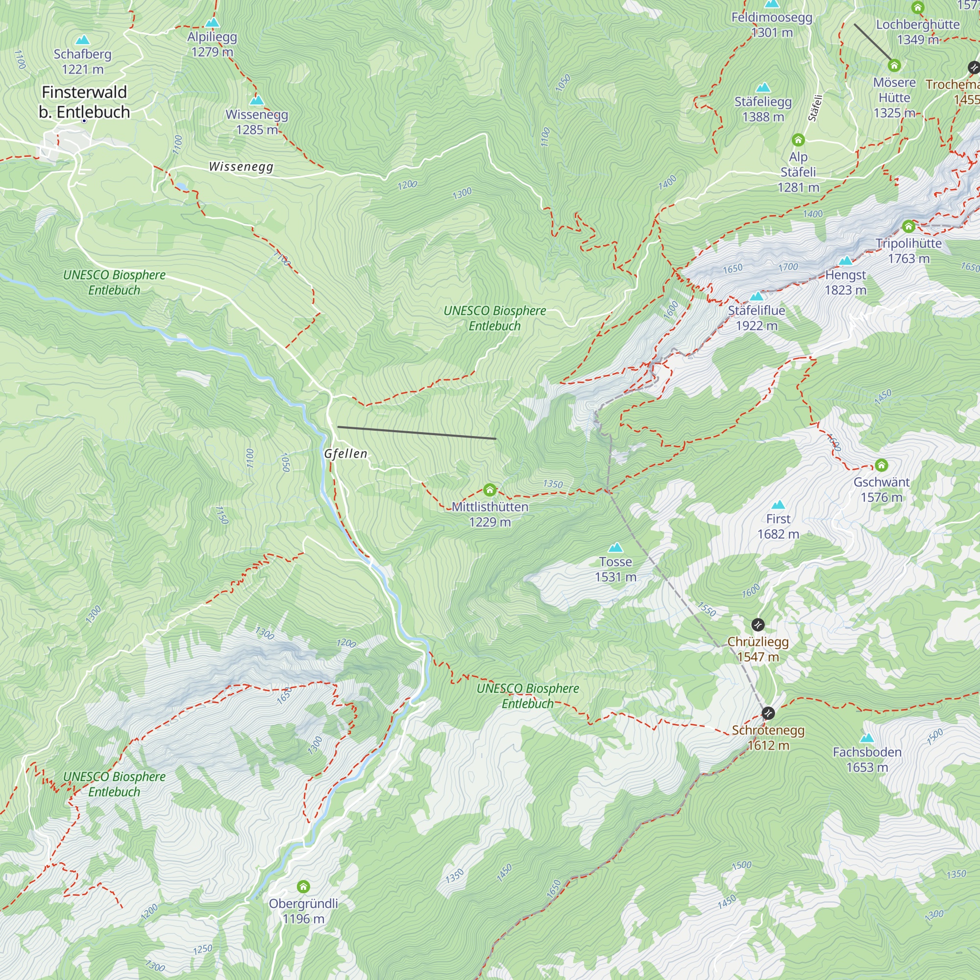 Mittlisthütten map