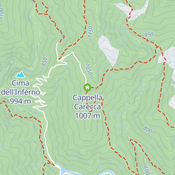Map of Cappella Carecca