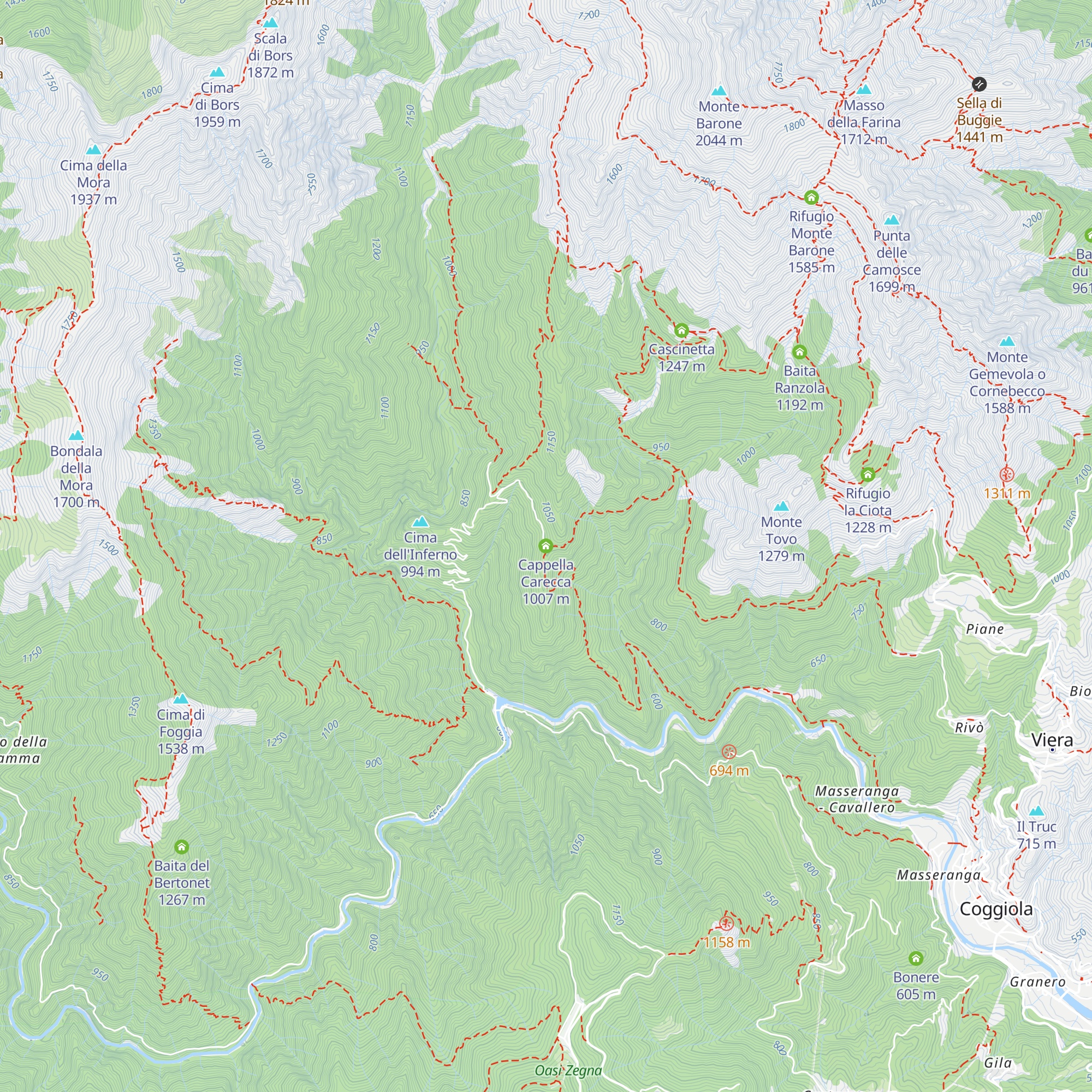 Cappella Carecca map