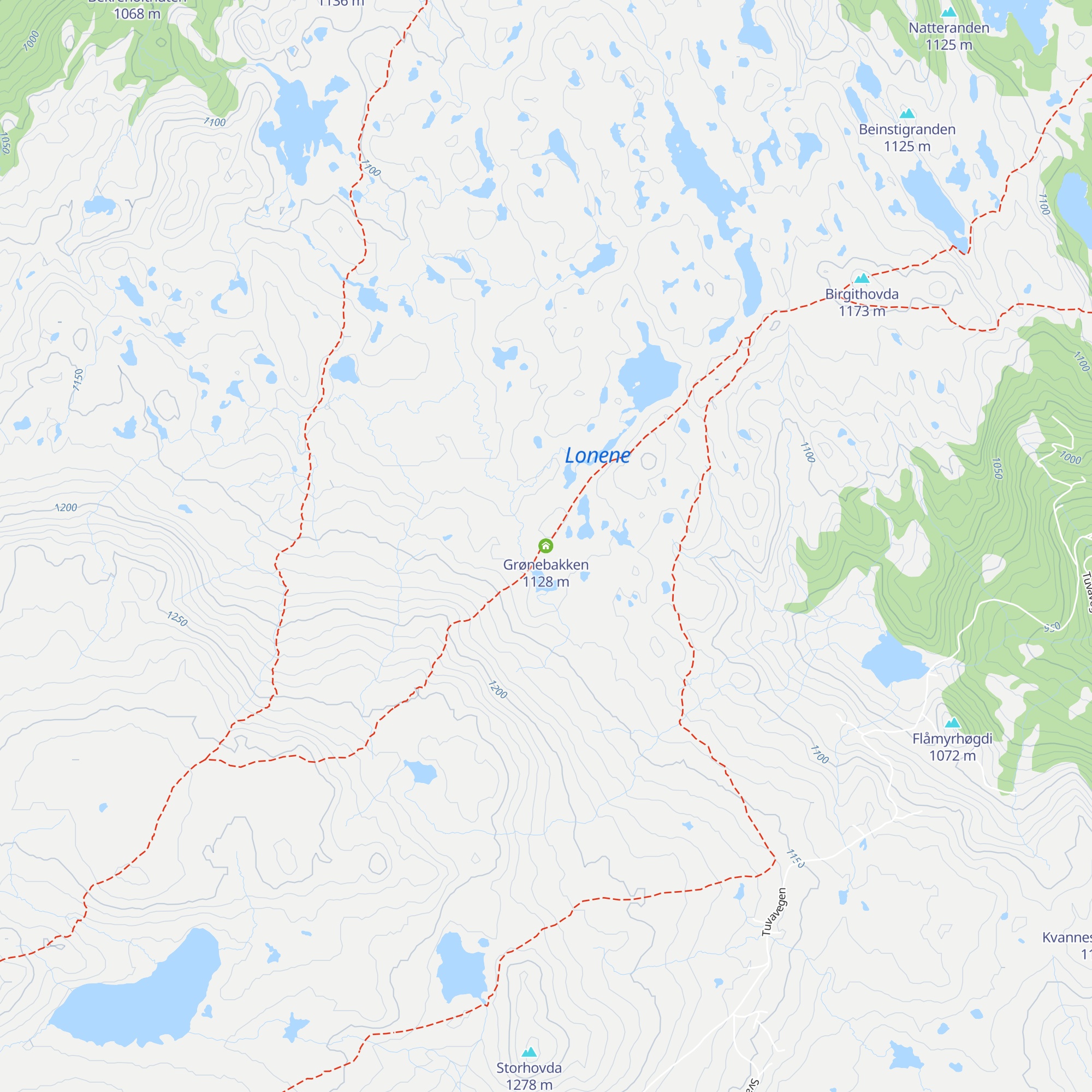 Grønebakken map