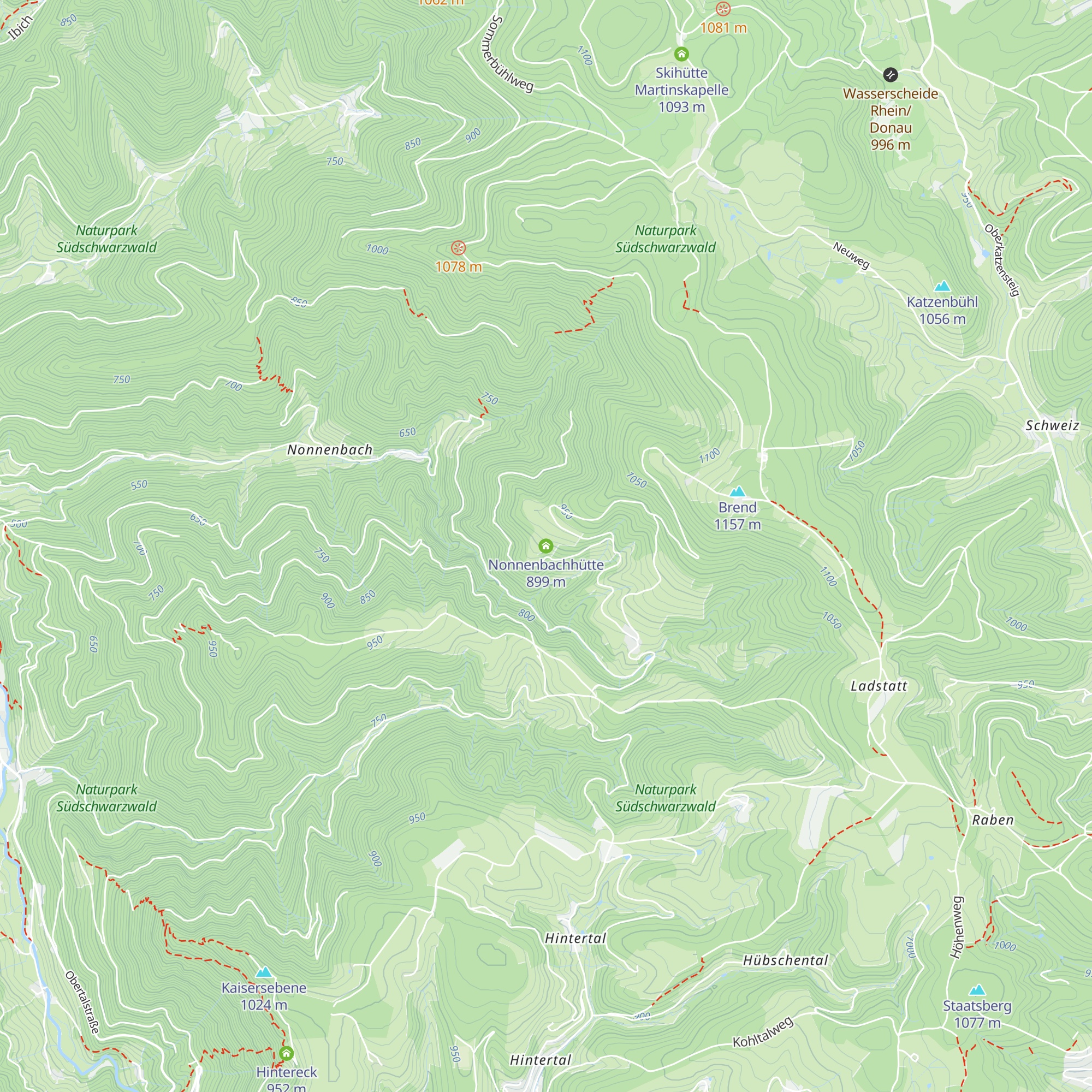 Nonnenbachhütte map