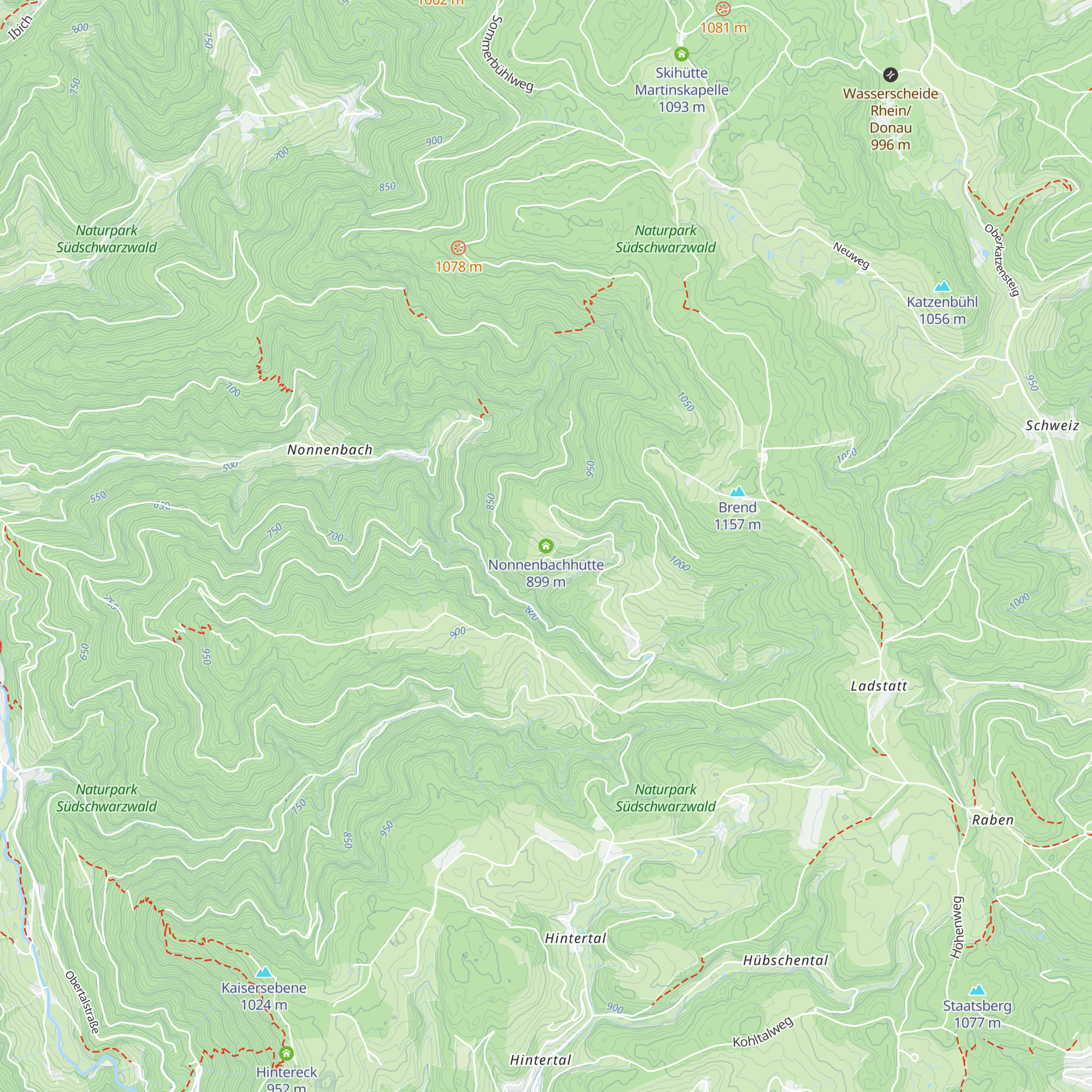 Nonnenbachhütte map