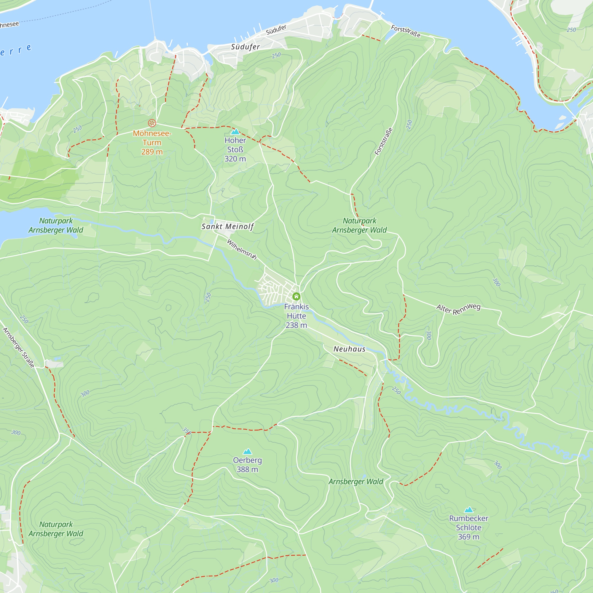 Fränkis Hütte map