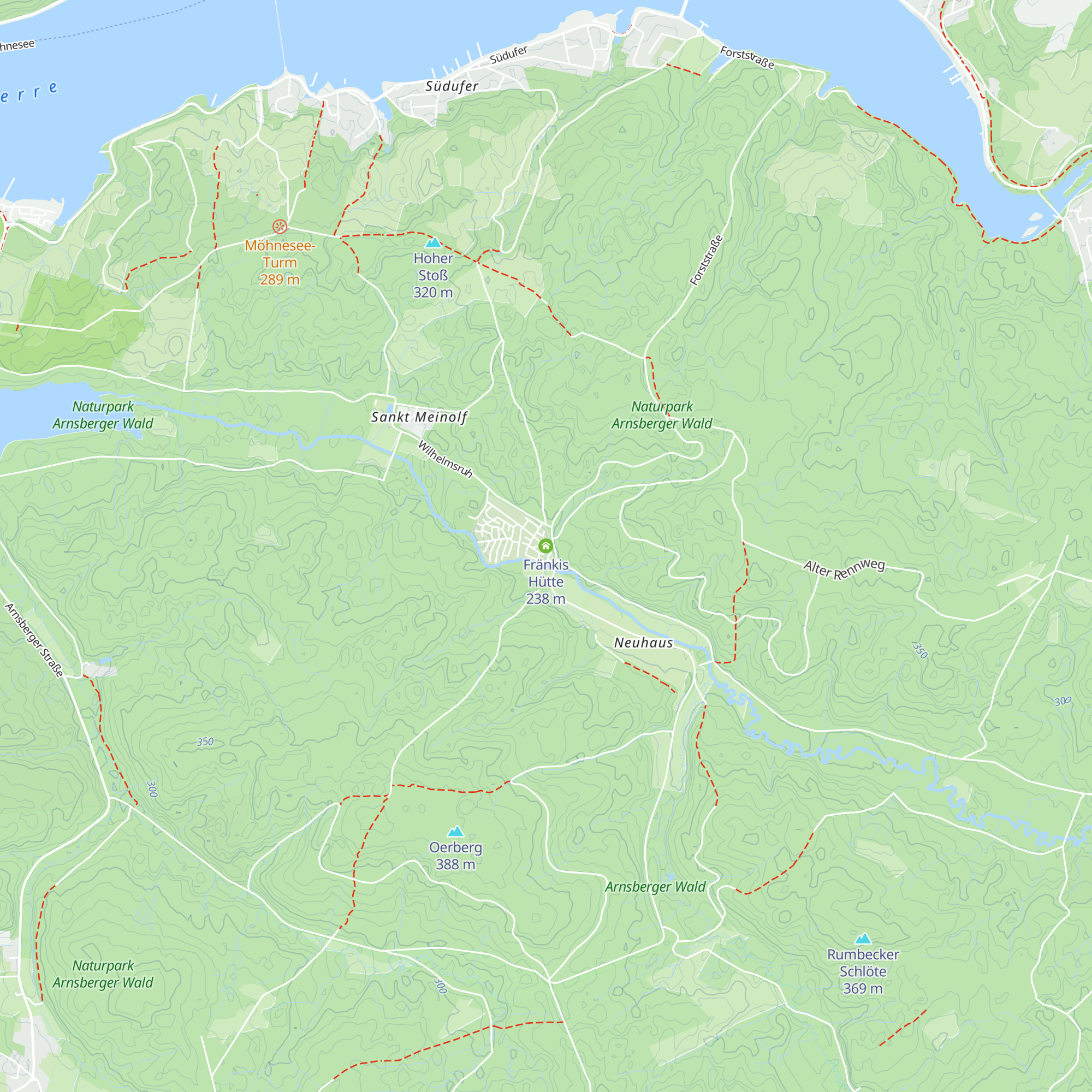 Fränkis Hütte map