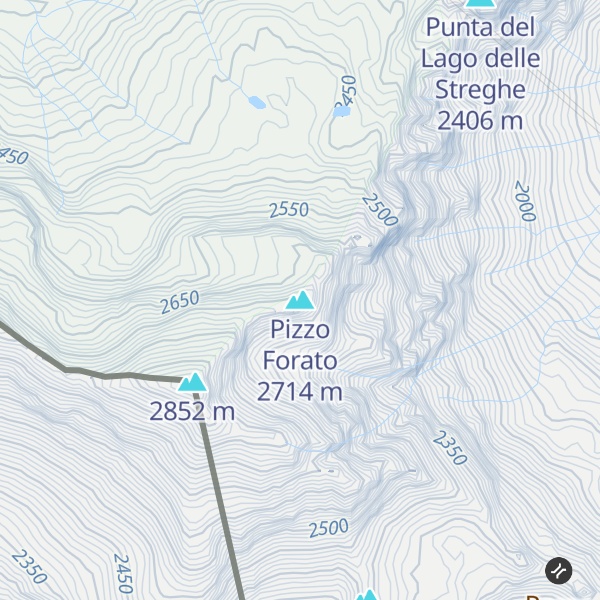 Map of Pizzo Forato
