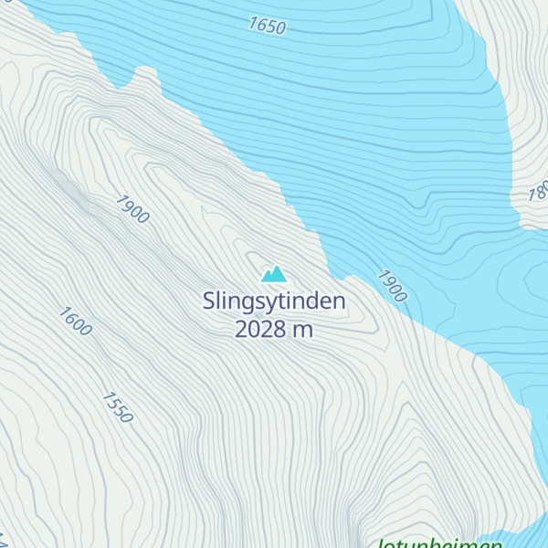 Map of Slingsytinden