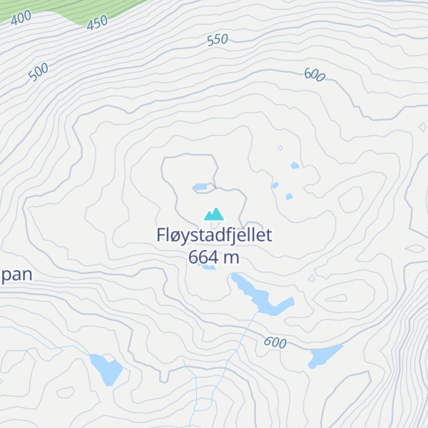Map of Fløystadfjellet