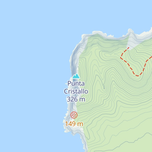 Map of Punta Cristallo