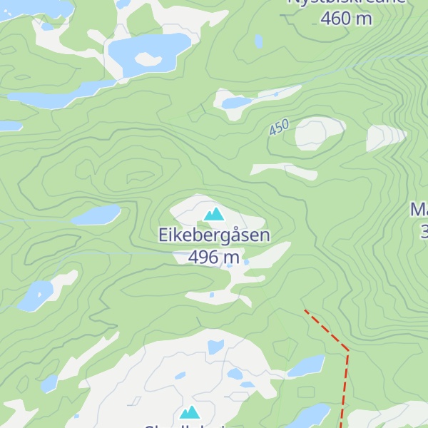 Map of Eikebergåsen