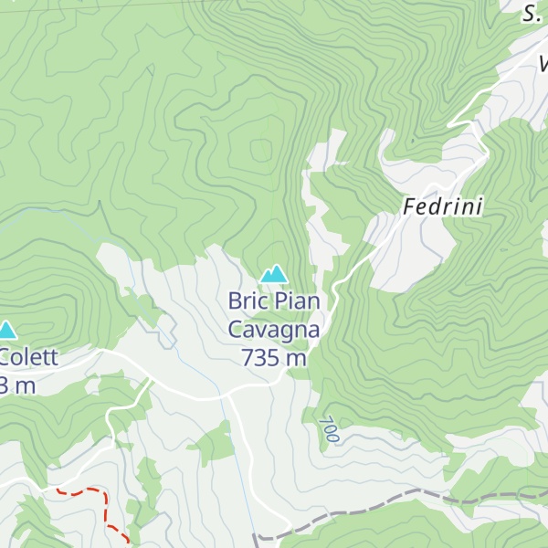 Map of Bric Pian Cavagna