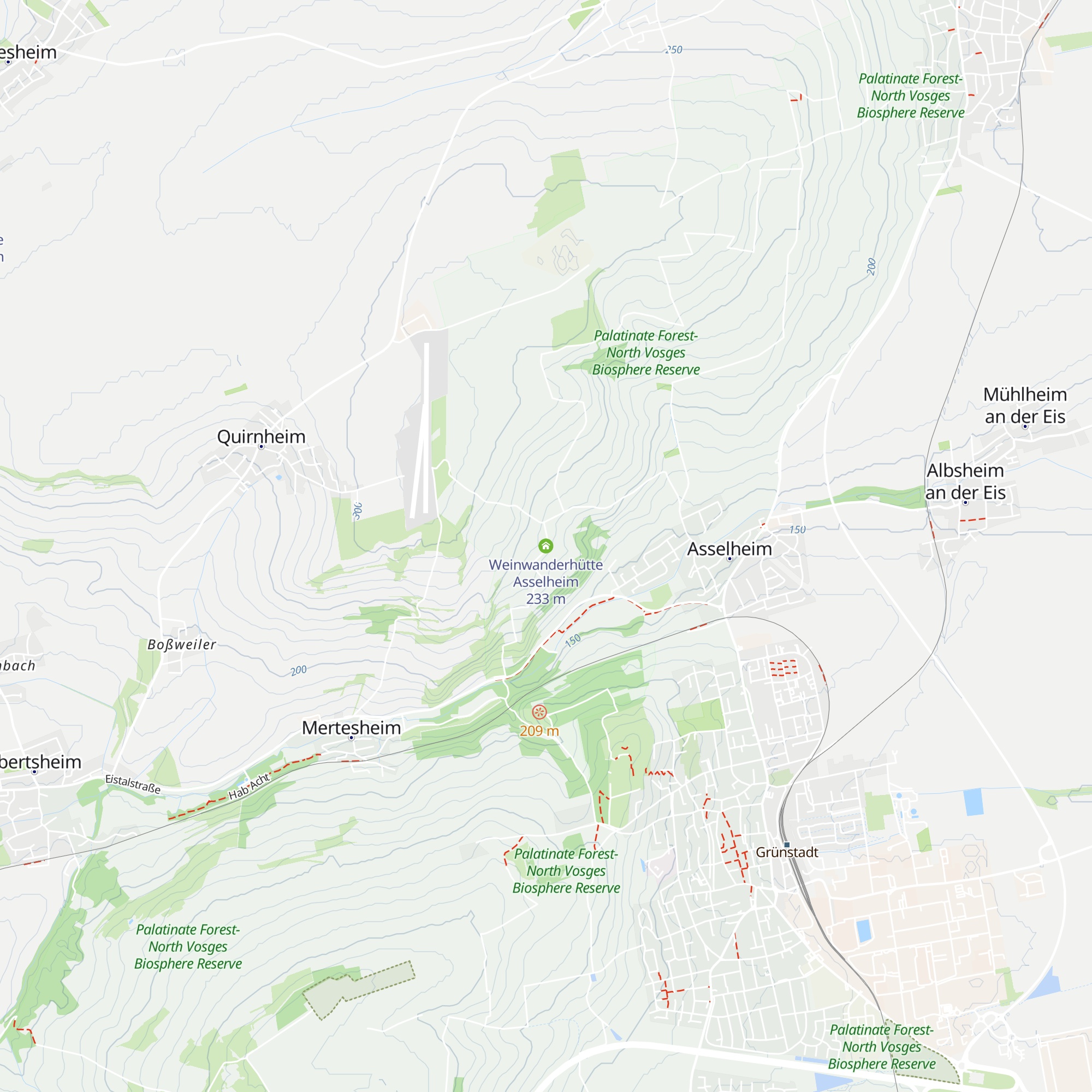 Weinwanderhütte Asselheim map
