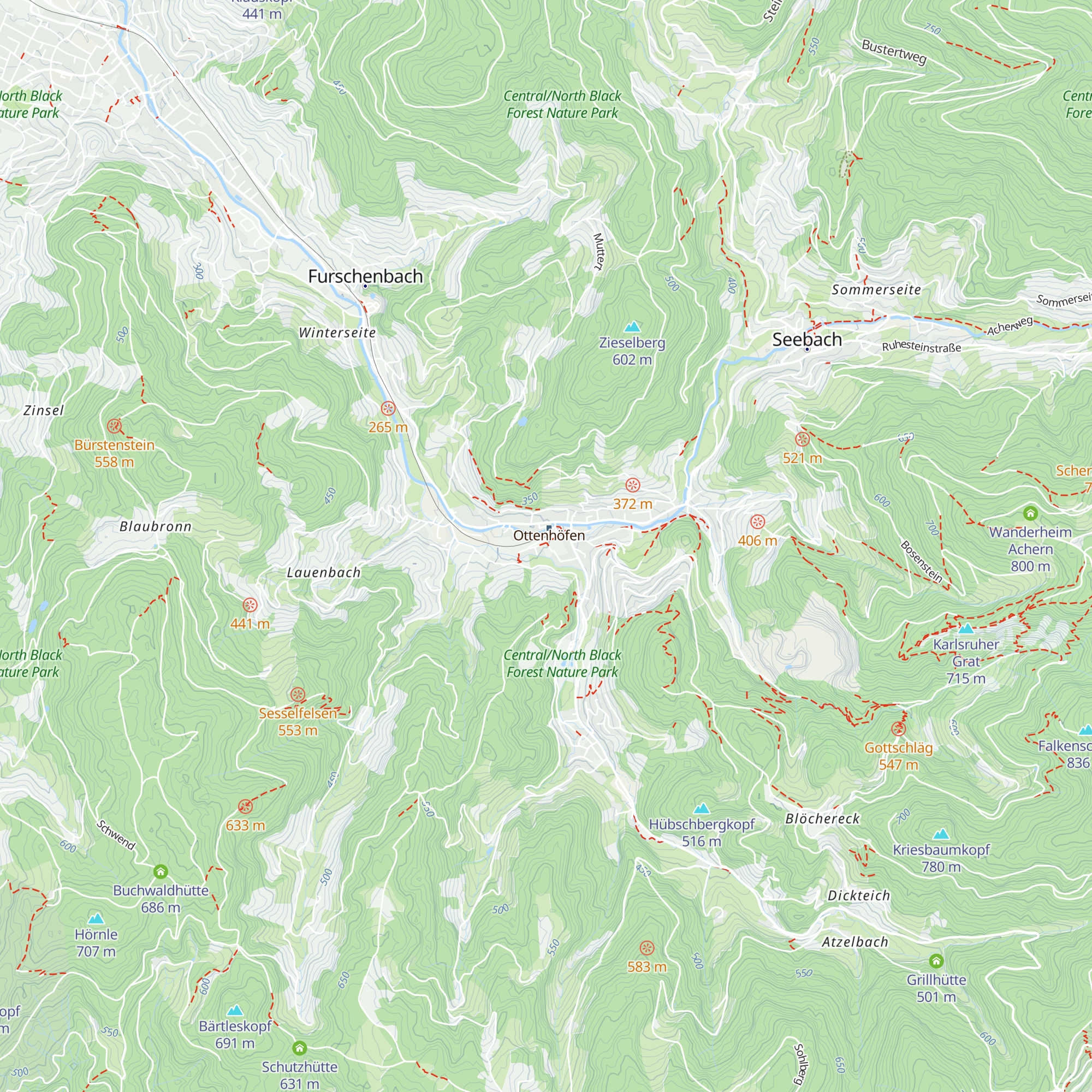 Tourist-Info Ottenhöfen map