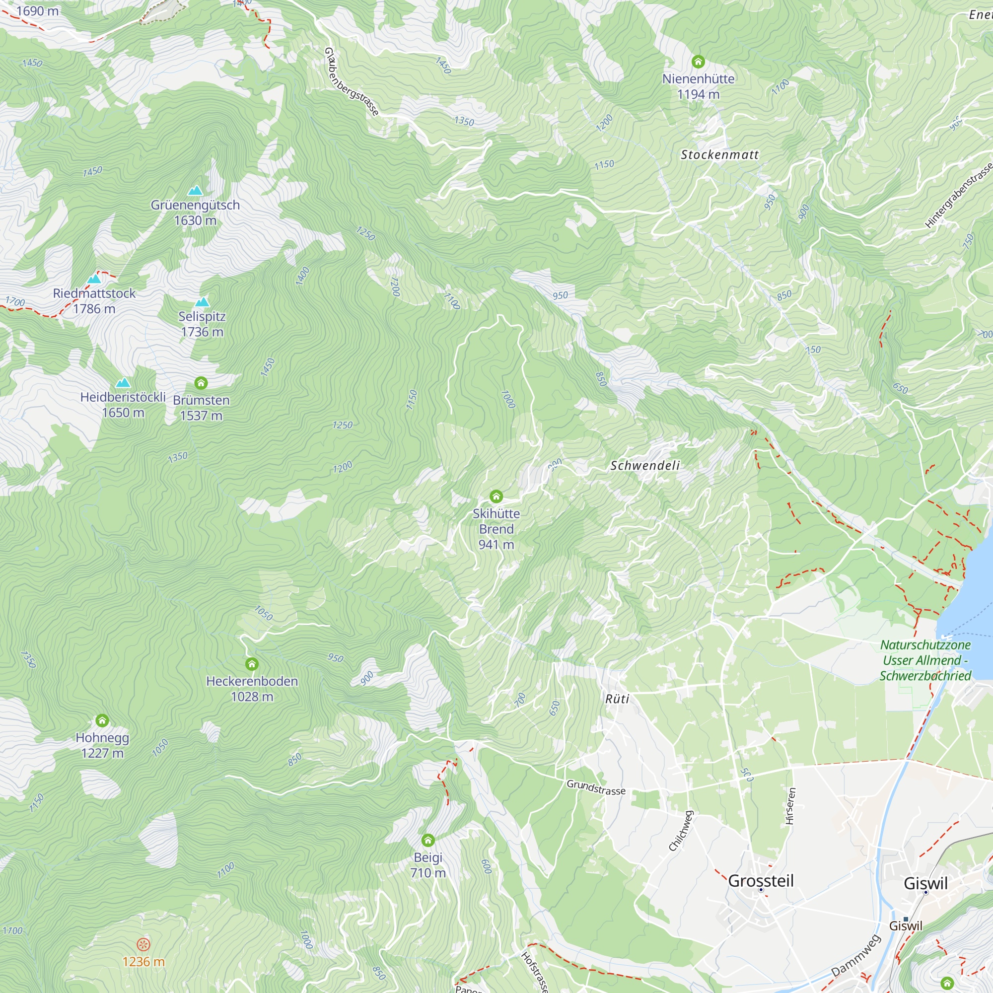Skihütte Brend map