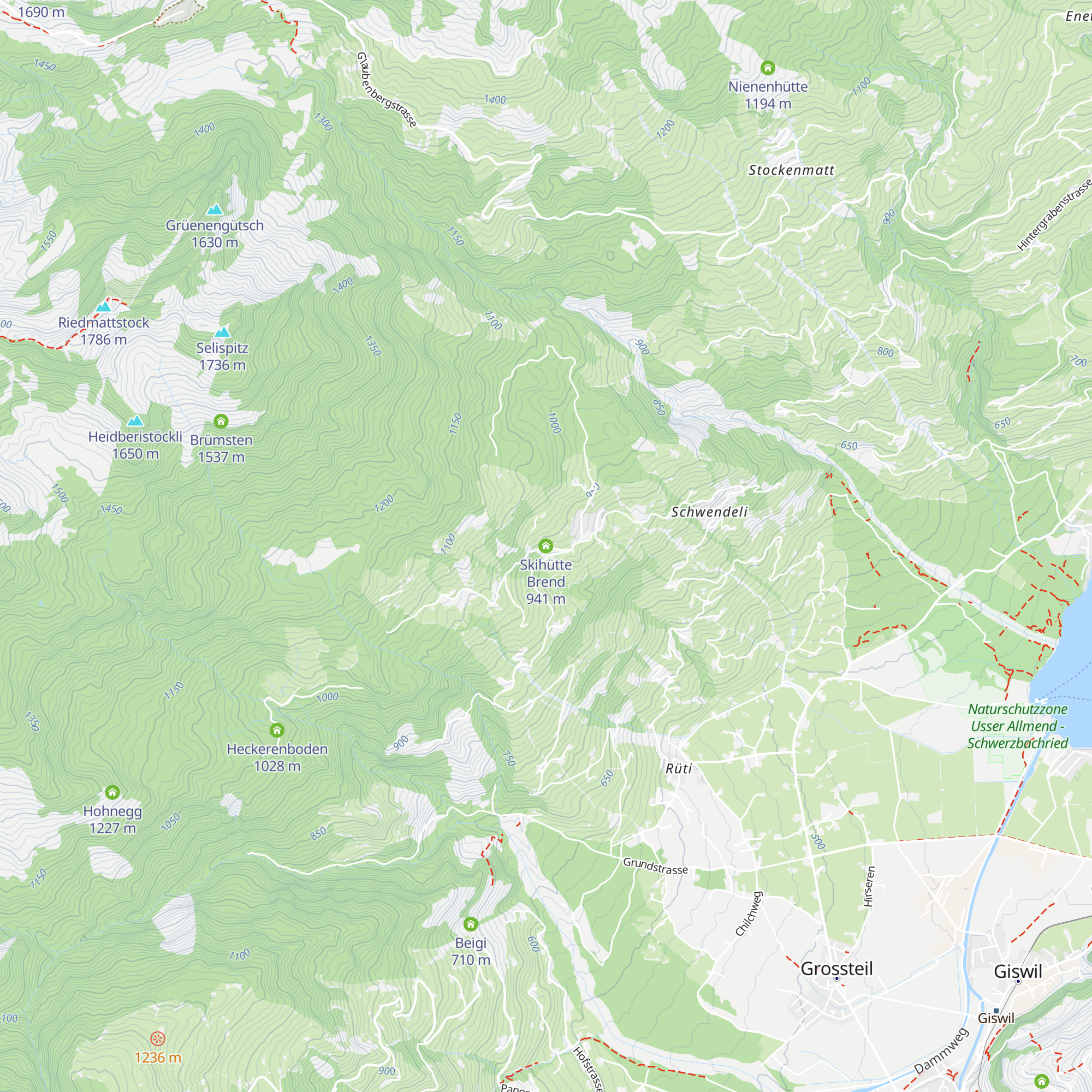 Skihütte Brend map