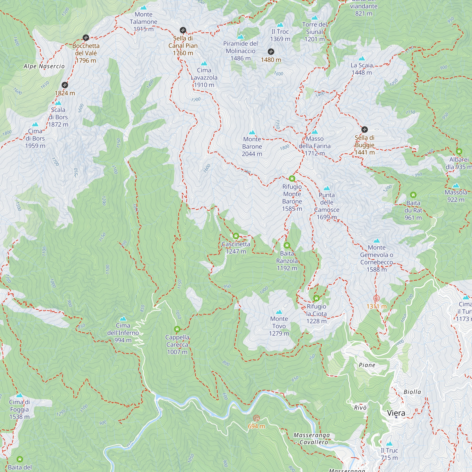 Cascinetta map
