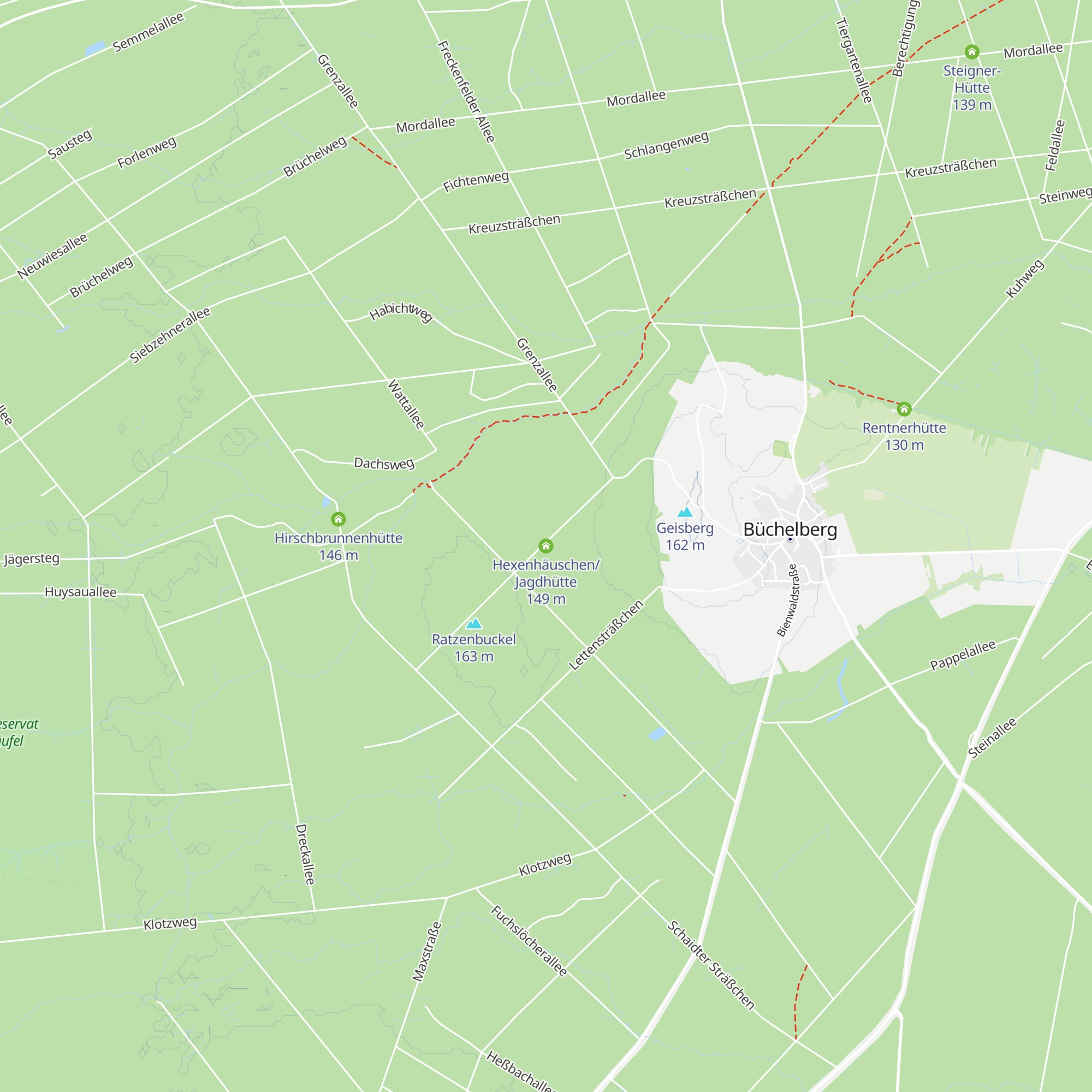 Hexenhäuschen/Jagdhütte map