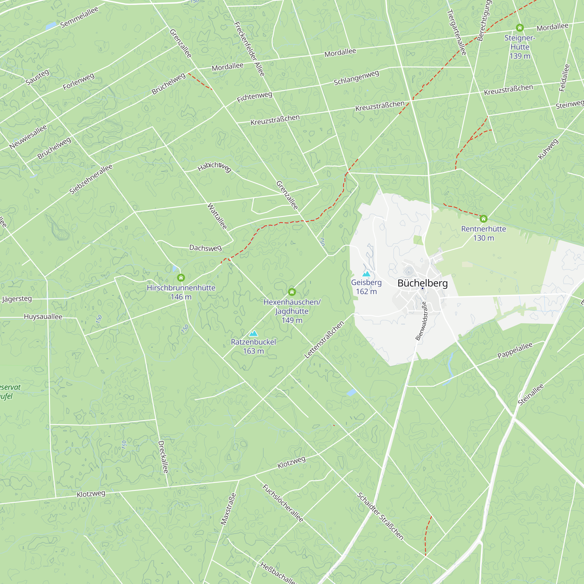 Hexenhäuschen/Jagdhütte map