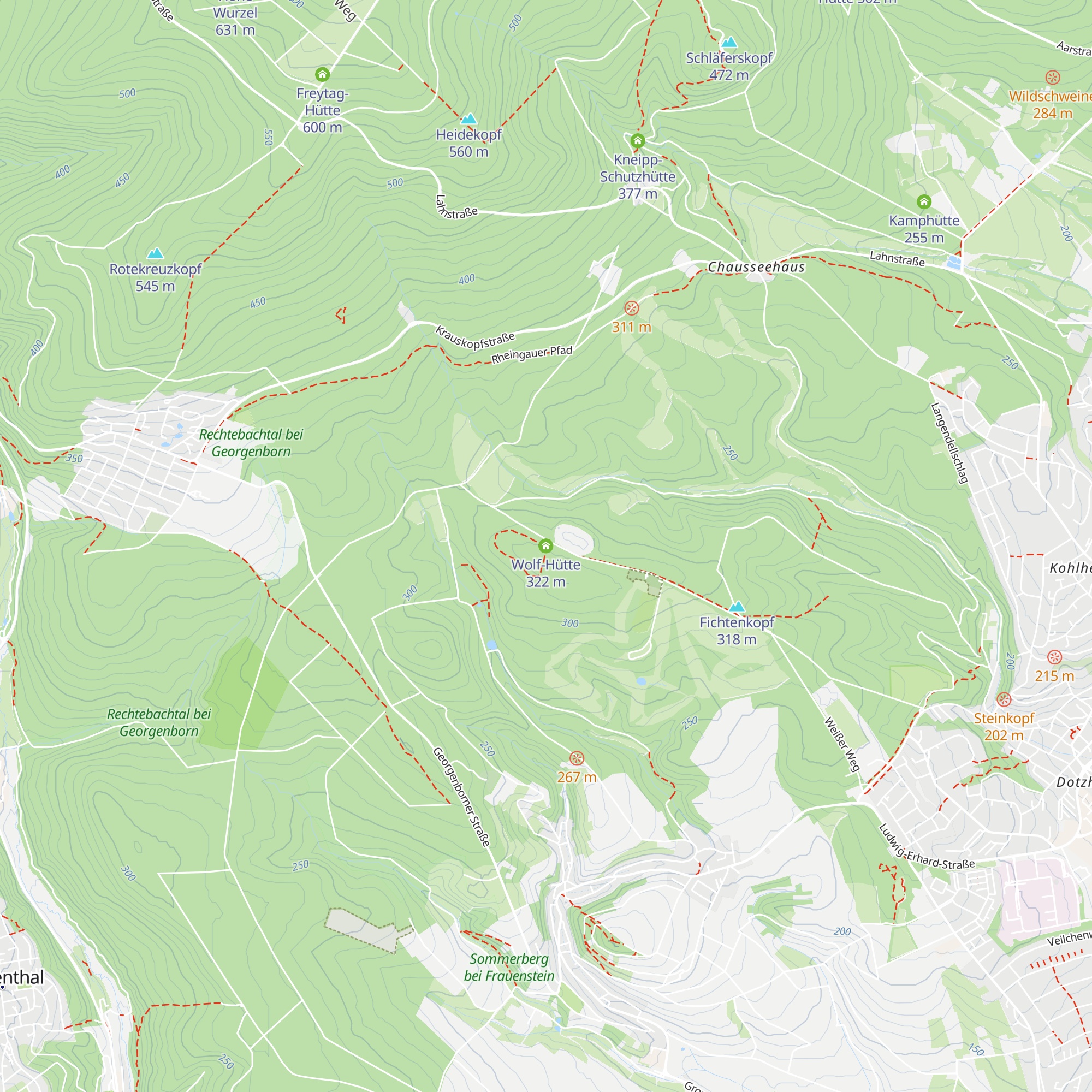 Wolf-Hütte map