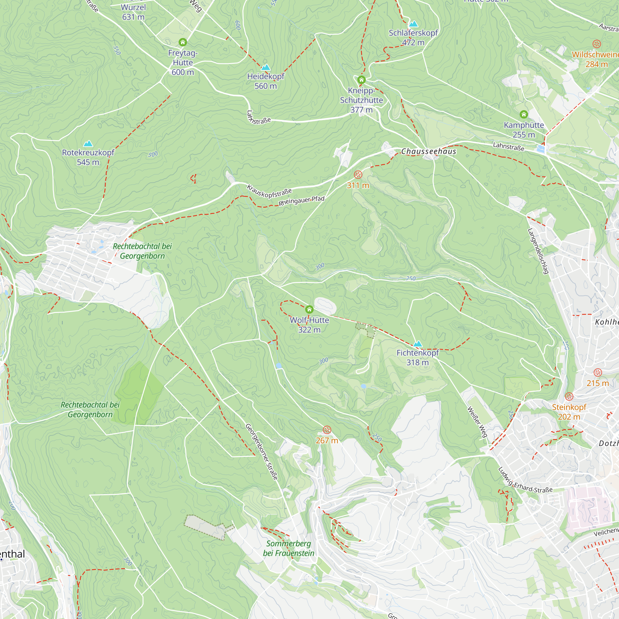 Wolf-Hütte map