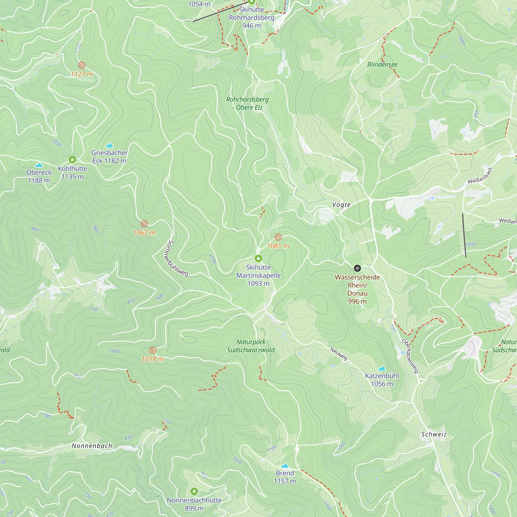 Skihütte Martinskapelle map