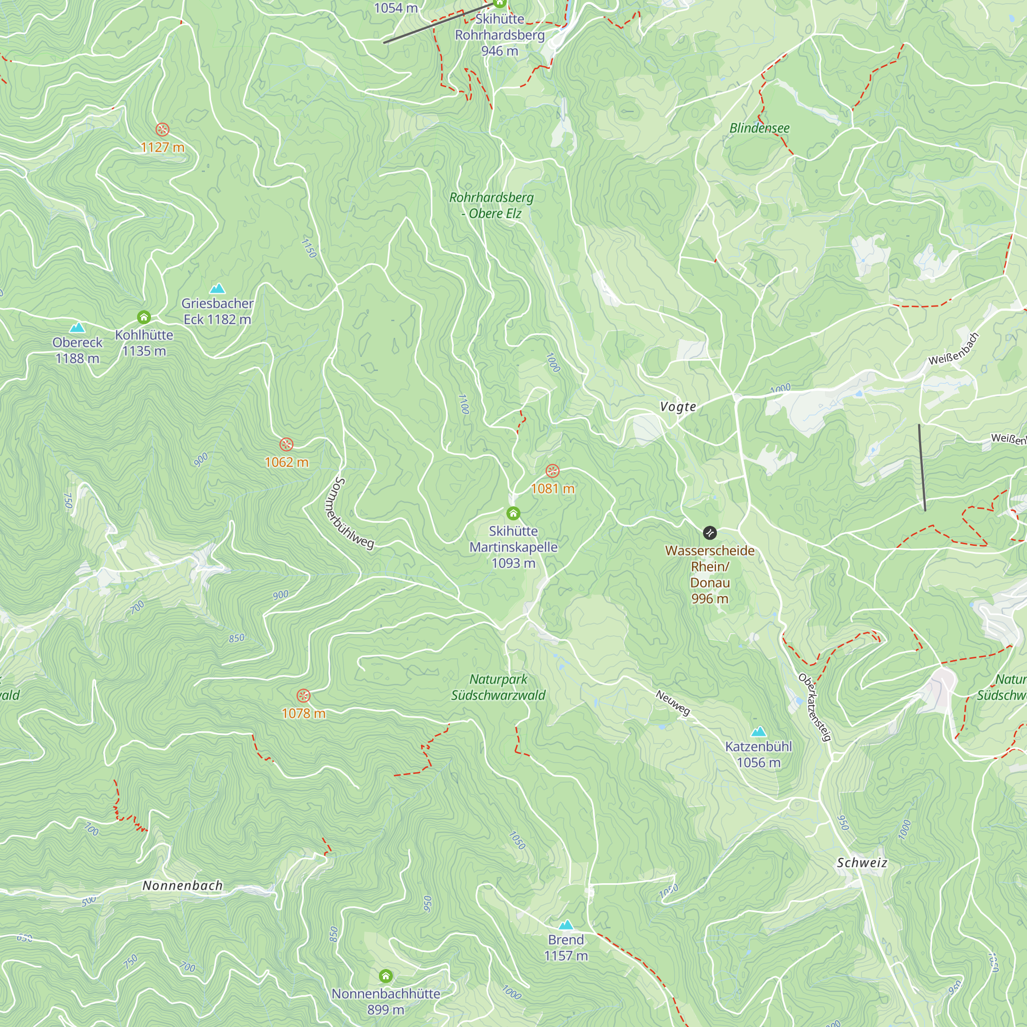 Skihütte Martinskapelle map