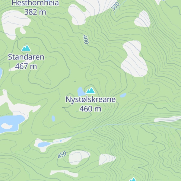 Map of Nystølskreane