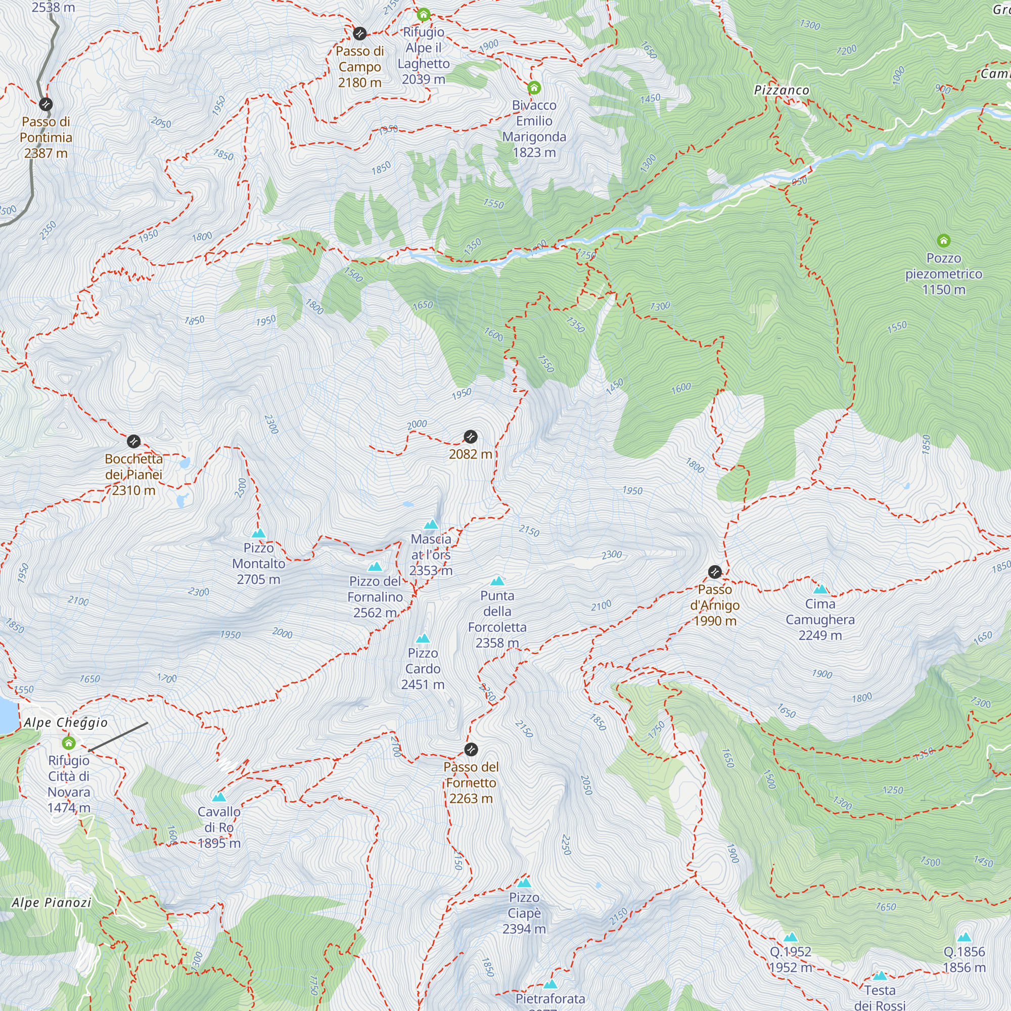 Bivacco Ambrogio Fogar map